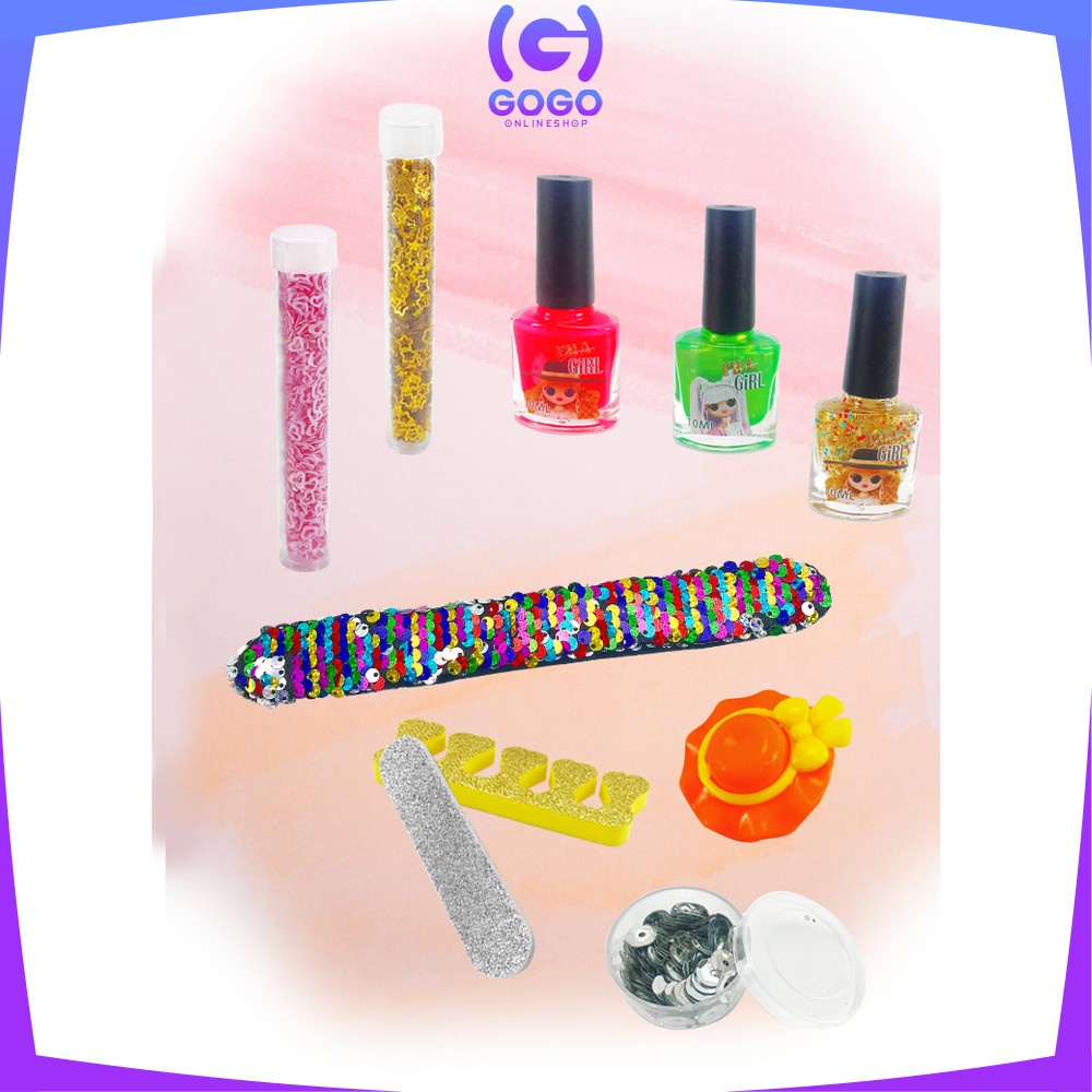 GOGO-M98 Mainan Anak Perempuan Make Up Kutek Set Mainan Anak Cewek Cat Kuku Nail Polish Manicure Toy