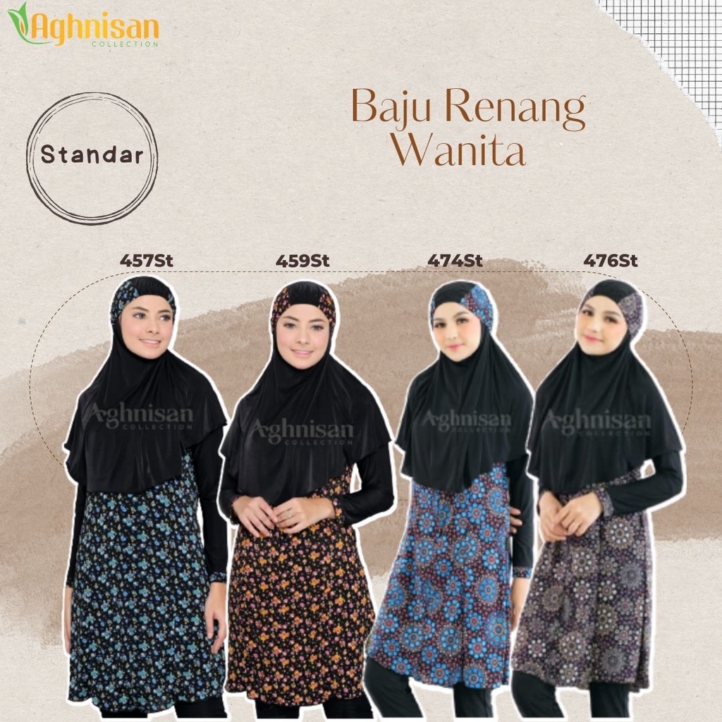 Baju Renang Muslimah Standar Variasi Motif By Aghnisan