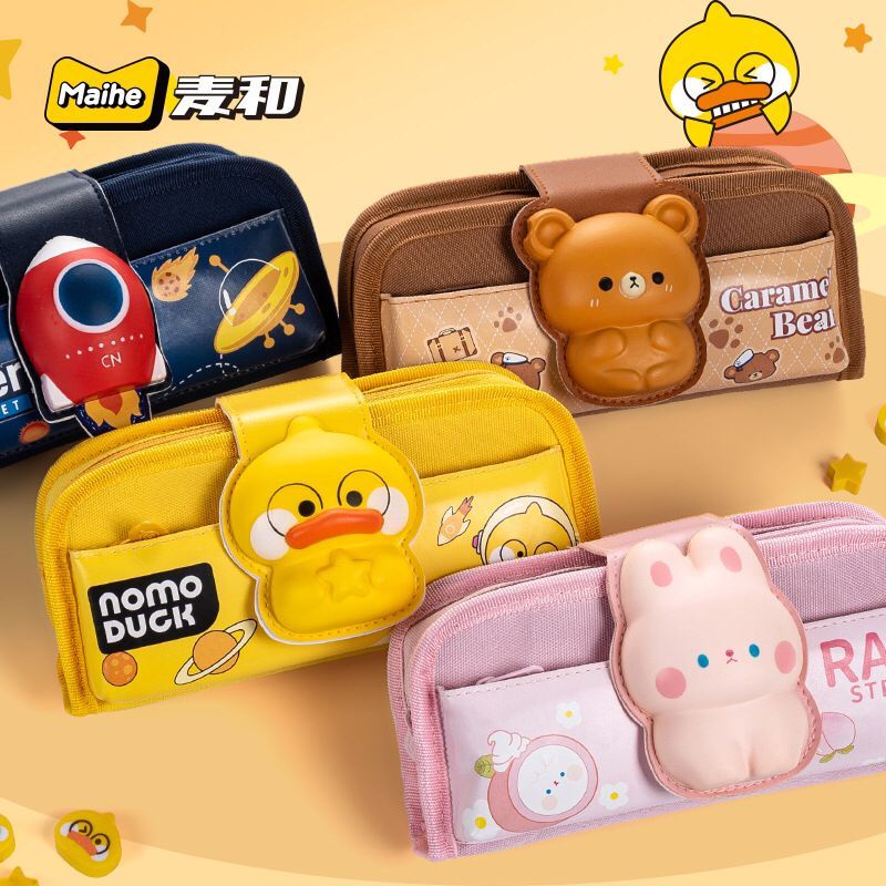 kotak pensil squishy 3d/tempat pensil squishy bebek beruang kelinci