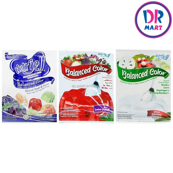 

Nutrijell Agar-Agar Balanced Color 15gr