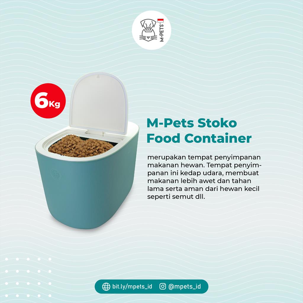 M-Pets Stoko Food Container 6 Kg / Tempat Penyimpanan Makanan Hewan