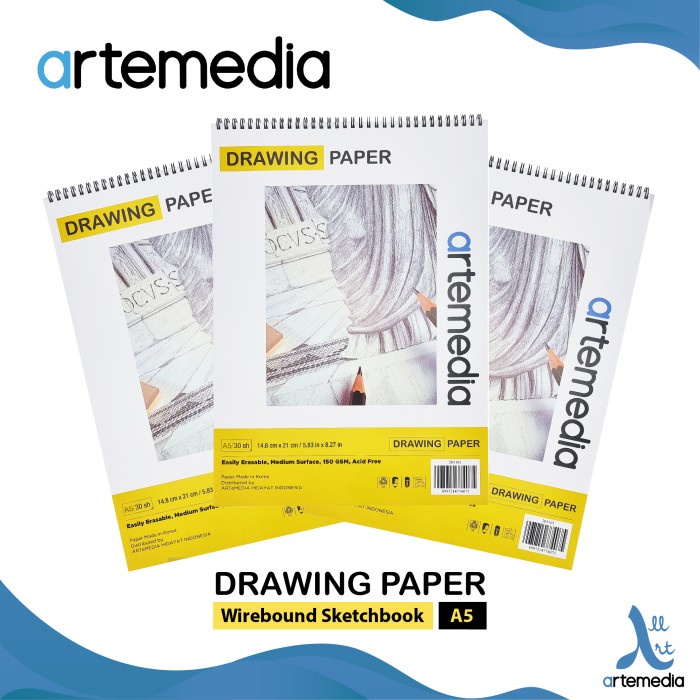 

Buku Gambar Buku Sketsa Artemedia Drawing Paper Book A5 Wire Bound Sketchbook