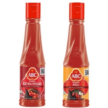 

sambal abc rasa sambal asli dan extra pedas kemasan 135ml