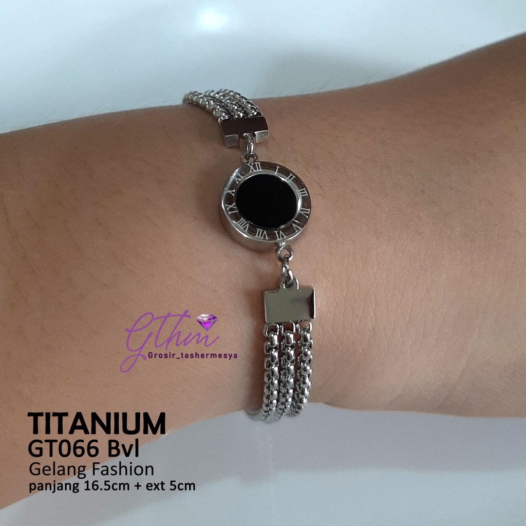 Gelang Titanium Wanita BVL Pearl Perhiasan Fashion Import Premium GT066