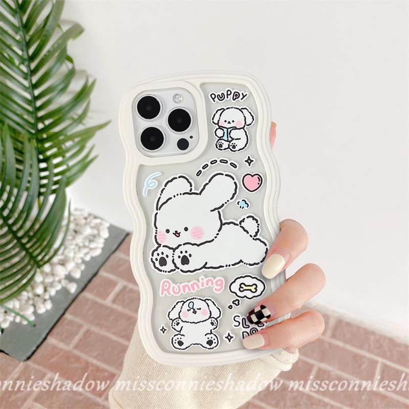Casing for Redmi A1 A1+ 10 9A 9T 10A 9 9C NFC 11T Redmi Note 11 11Pro+ 10 11s 10s 8 10 Pro Max Plus Note9 Note8 Cartoon Cute Running Pochacco Lovely Puppy Wavy Edge Soft TPU Cover
