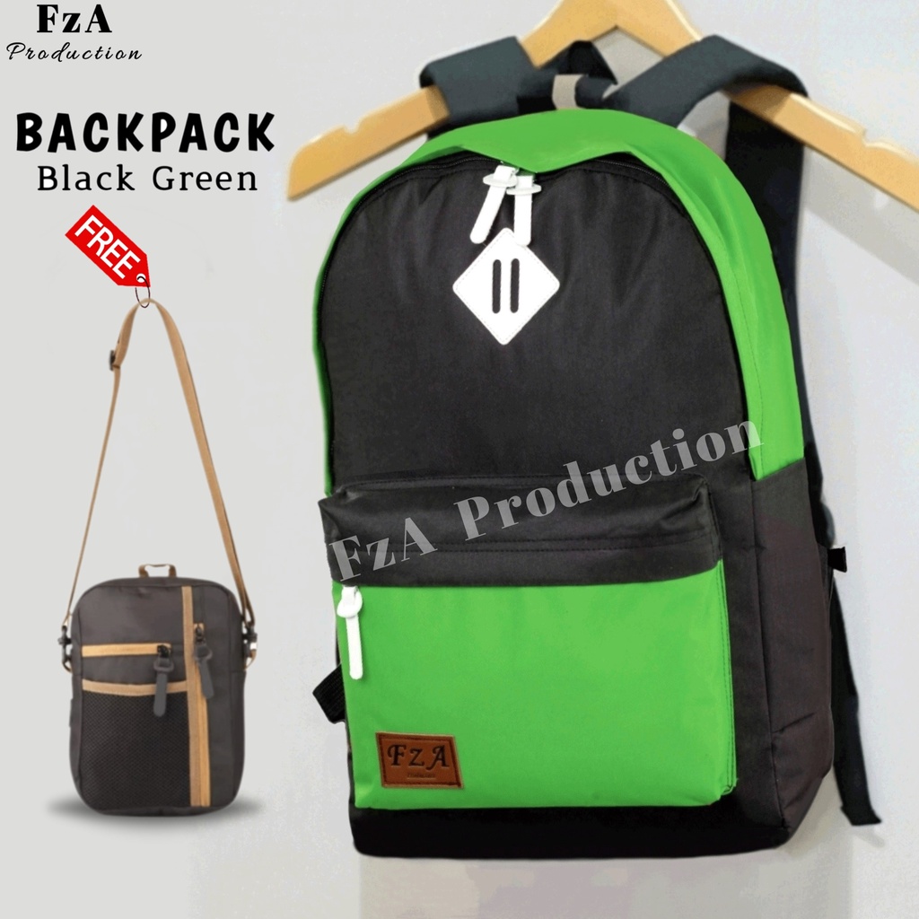 Big Promo..Tas Ransel Distro sekolah kuliah Kerja Pria Wanita Tas Ransel Laptop Original - FzA FREE Slingbag