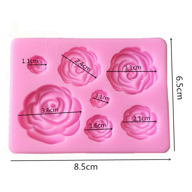 (CTSHOP) Cetakan Pencetak Silikon Silicone Silicon Mold Bunga Mawar