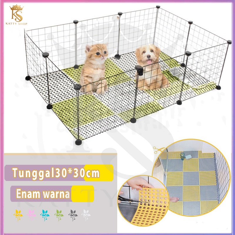 Pet cage mat/anti-skid mat terhubung dengan pola/kucing dan anjing cage mat kucing toilet