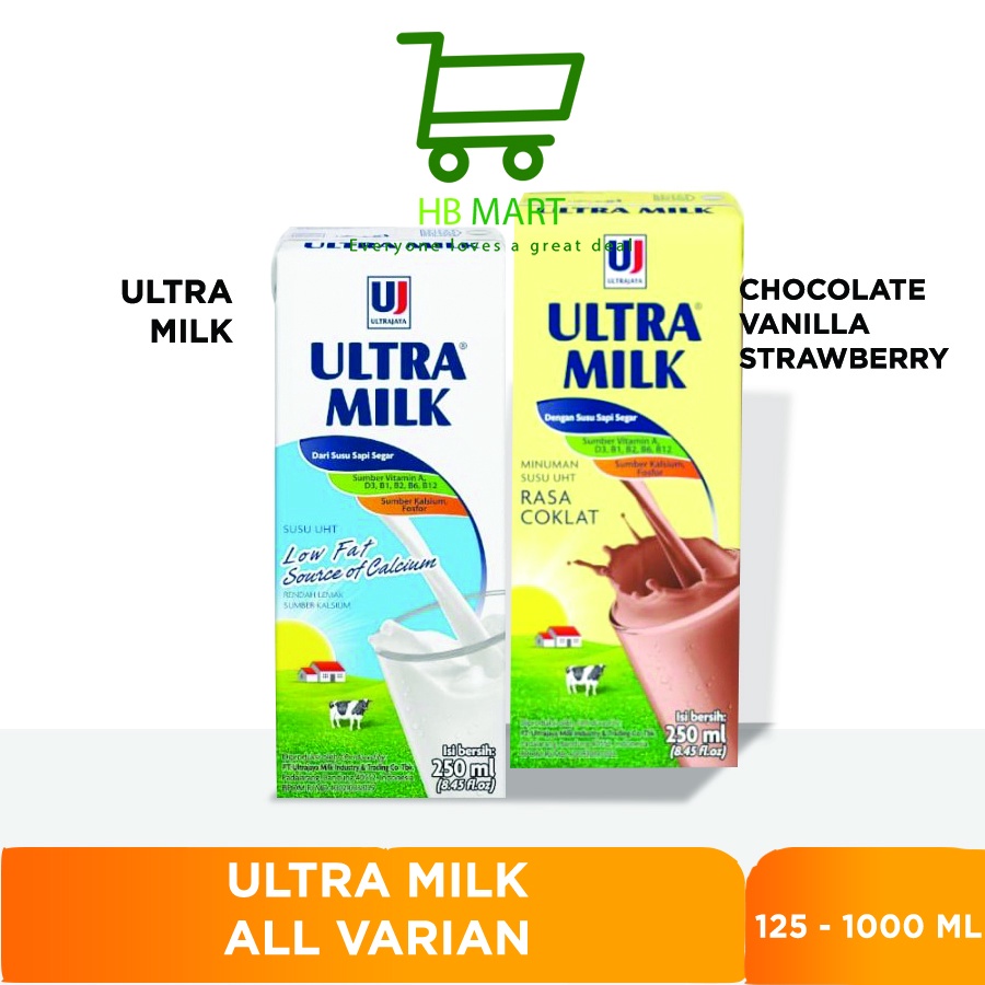 

SUSU CAIR ULTRA MILK LOW FAT COKLAT/FULL CREAM UHT 1000ML