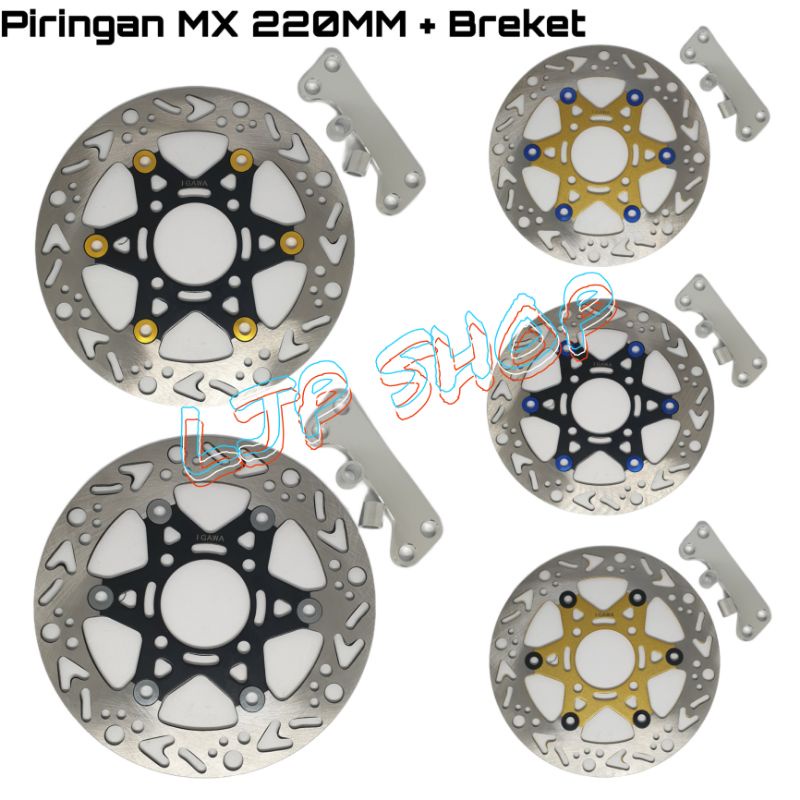 PIRINGAN DISK CAKRAM 220MM LEBAR PLUS BREKET MODEL THAILAND MOTOR YAMAHA MIO SOUL FINO MIO SPORTY