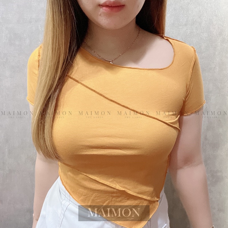 Basic Neci Asymmetric Top | Atasan Wanita Korean Fashion | Maimon Grosir