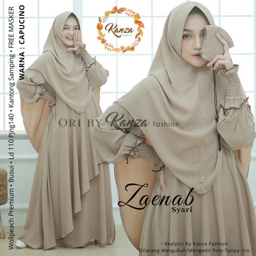 baju gamis wanita syari-gamis syari zaenab ori kanza -maxy dress ld 110 kekinian