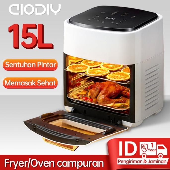 Aiodiy 15L Air Fryer Low Watt Touch Digital Display Airfryer No Smoke Bernadettepatricia154