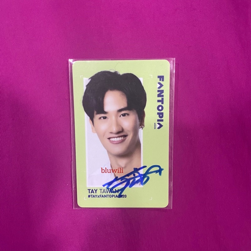 booked OFFICIAL FANTOPIA ACTIVITY CARD TAY TAWAN REAL SIGN