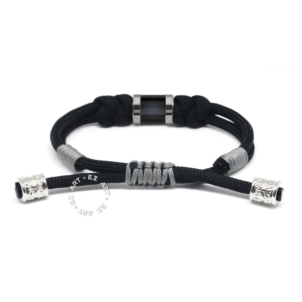 GELANG TALI PARACORD CUSTOM MODEL TABUNG KACA EPOXY STAINLESS BISA REQUEST TULISAN NAMA LOGO GAMBAR