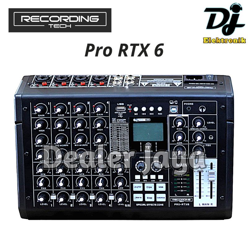 RECORDING TECH _ PRO RTX 6 / RTX6 - Mixer Analog 6 channel (Podcast) RT