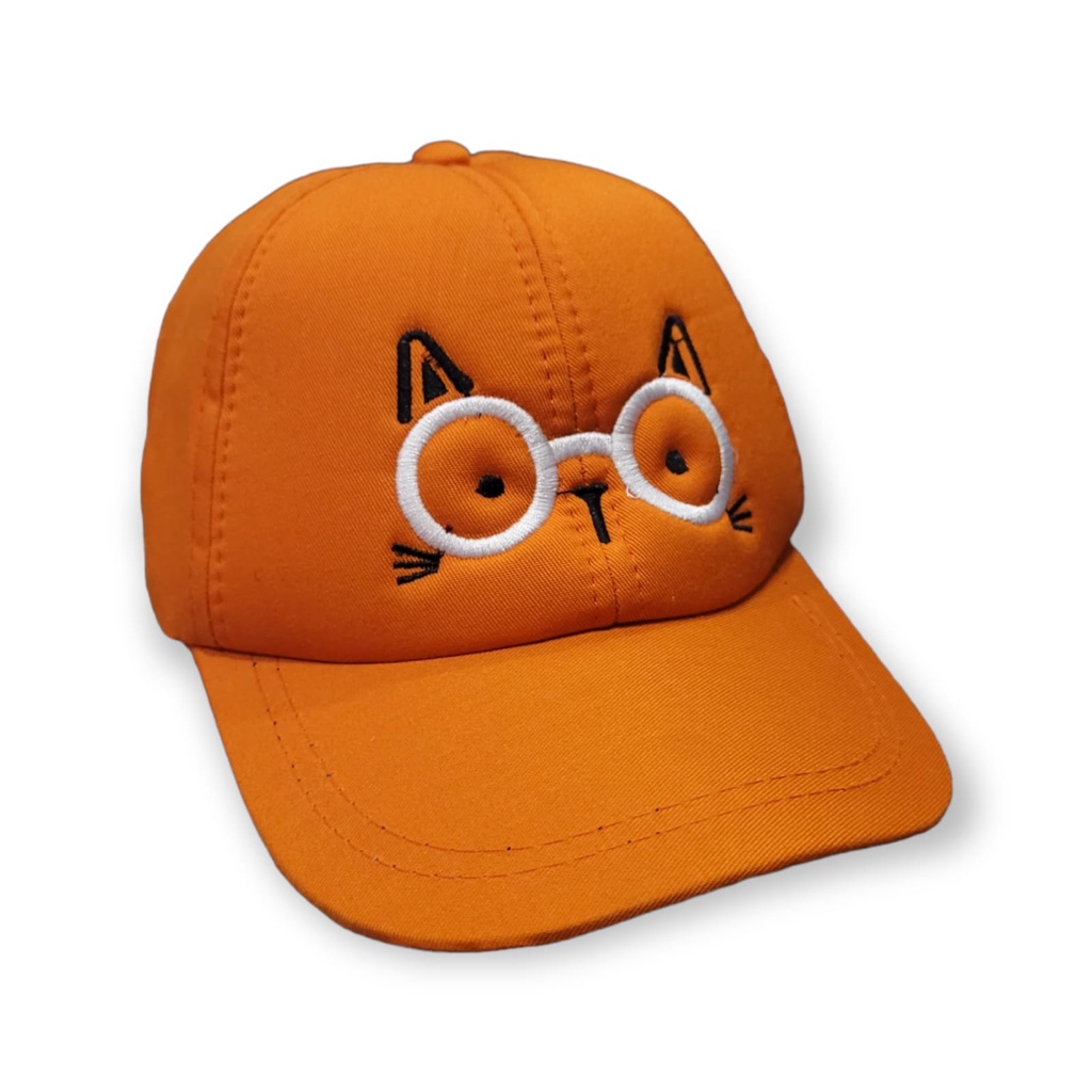 TOPI ANAK Bordir Kacamata Kucing / TOPI ANAK BORDIR KACAMATA