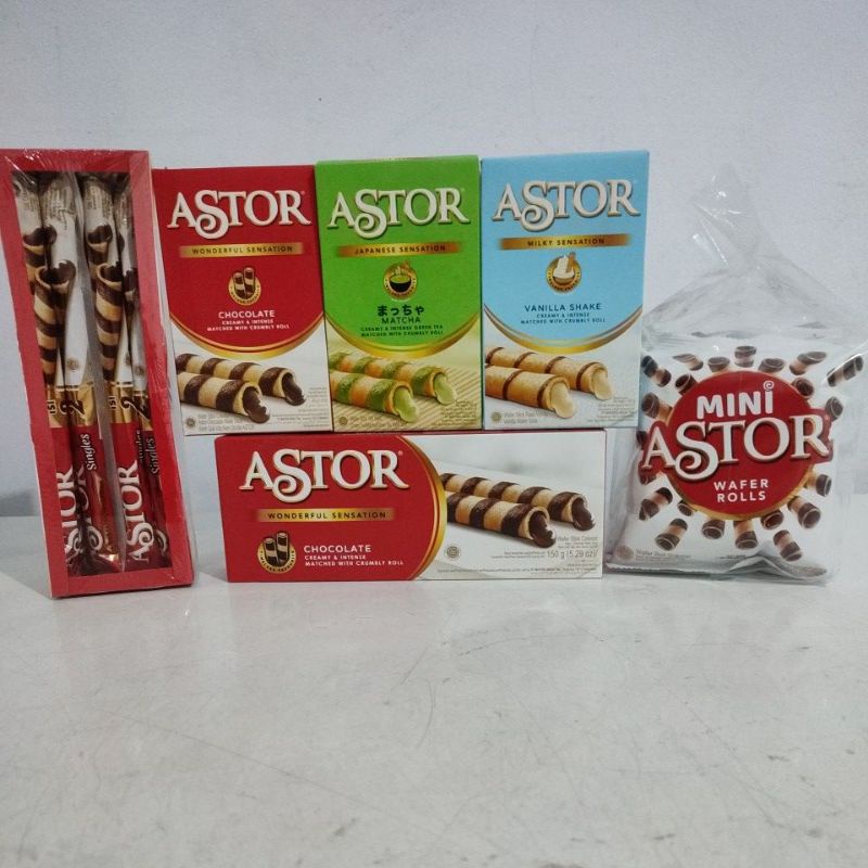 ASTOR DOUBLE CHOCOLATE 40gr 150gr ASTOR SINGLES 216gr