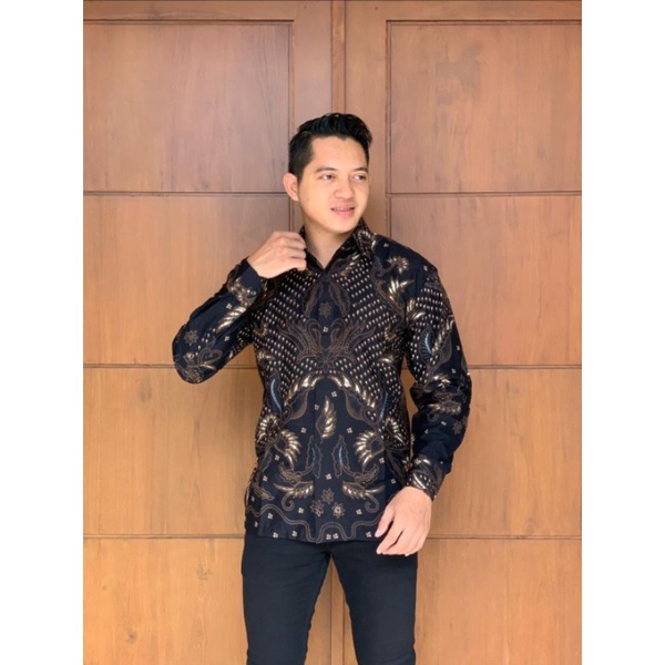 Kemeja batik pria lengan panjang Batik Kanaya full puring