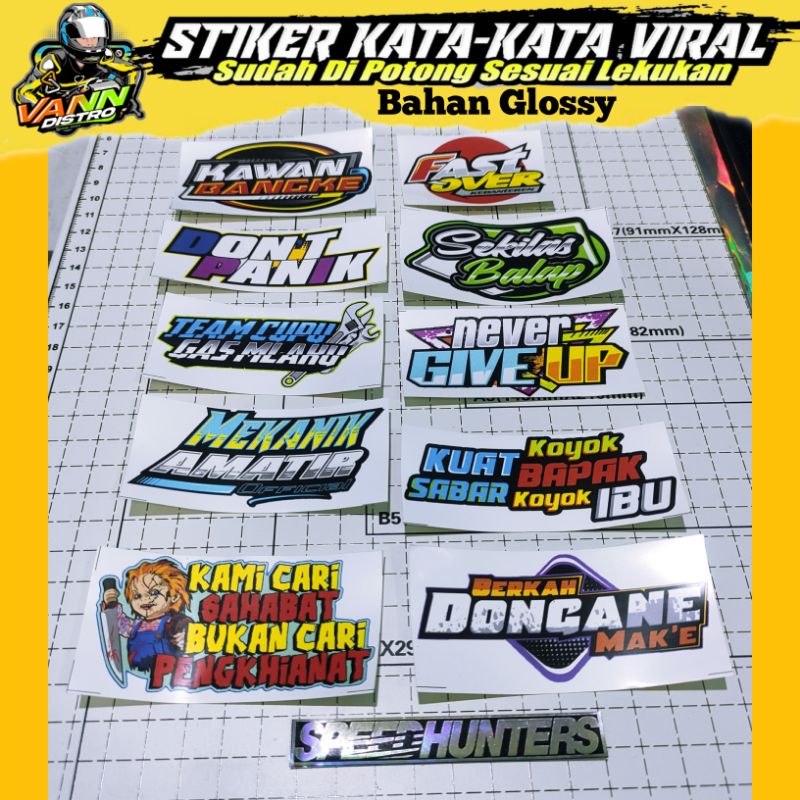 stiker murah / stiker kata kata / stiker racing / stiker motor / stiker viral