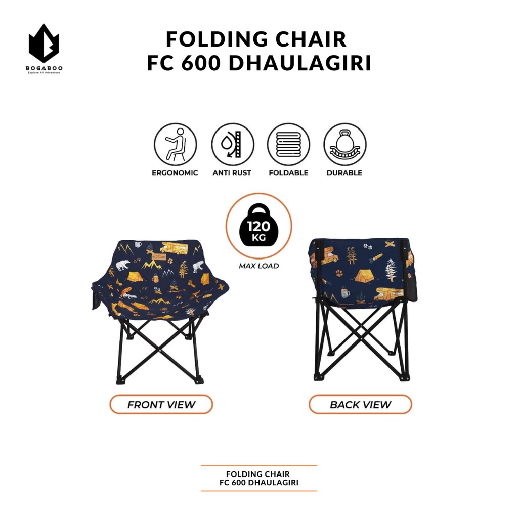 Dhaulagiri Folding Chair FC 600 - Kursi Lipat Outdoor - Kursi Lipat Camping - Kursi Lipat Outdoor