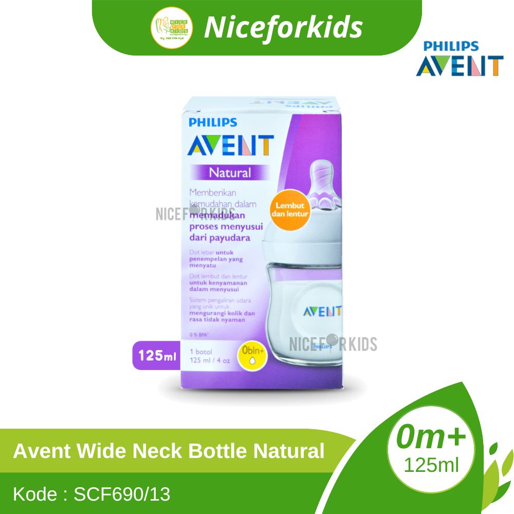 Avent Wide Neck Bottle 125 ml / Avent Wide Neck Bottle 260 ml / Botol Susu Anak