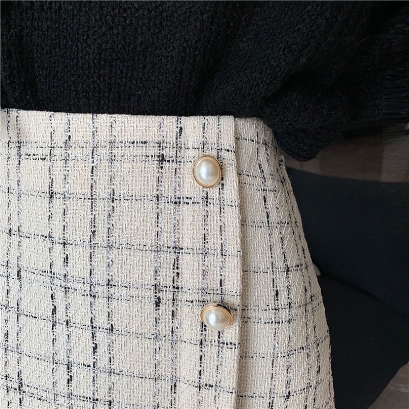 TWEED SKIRT IMPORT ROK WANITA MINI MX617