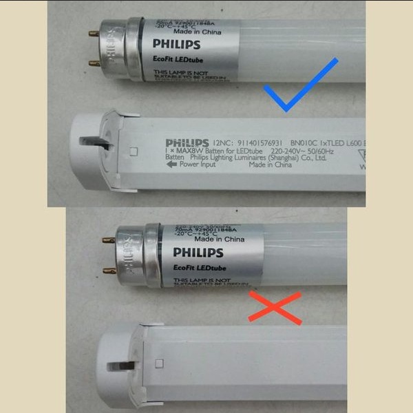 KAP LAMPU Set LED TUBE T8 1xTLed PHILIPS ECOFIT BN015C 8W/16W