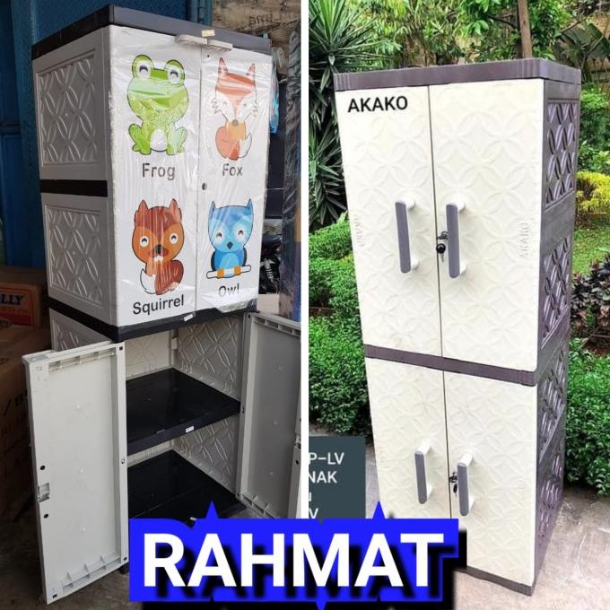 

LEMARI PLASTIK / LEMARI PAKAIAN BABY AKAKO SSN 4 stock ready