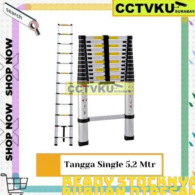 Tangga Teleskopik Single 5,2 mtr Merk STADEX by Skalaz