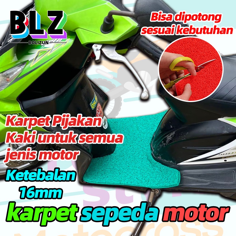 Bolizun Keset Motor Beat Karpet Beat FI Esp Deluxe - Beat Street Beat karbu Karpet Beat Pijakan Kaki untuk semua jenis motor Bisa dipotong sesuai kebutuhan Karpet pedal sepeda motor 40x50cm