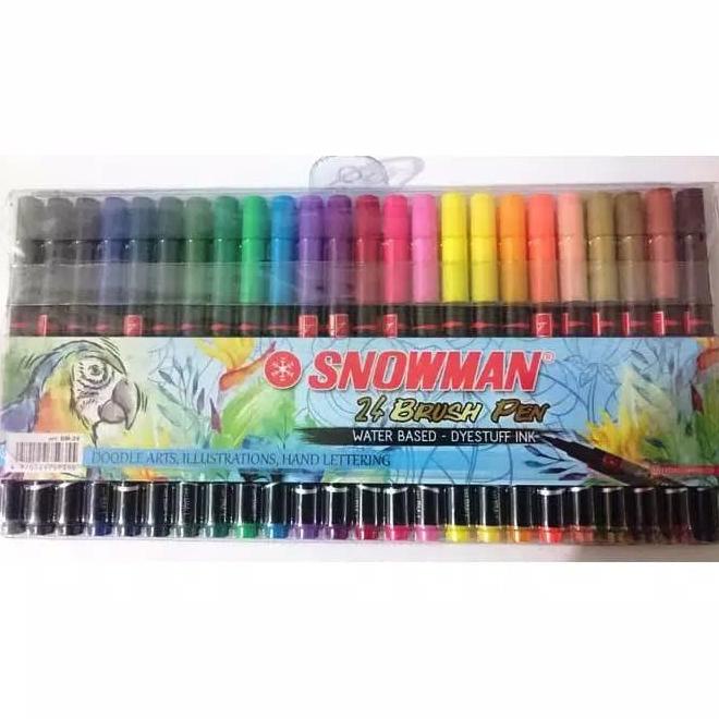 

Spidol Brush Pen Snowman 24 Warna Water Base