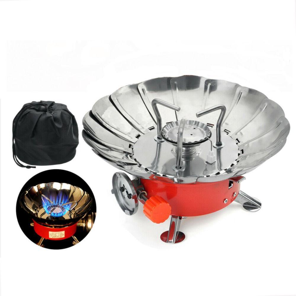 [Elegan] Kompor Butane Portable Windproof Cooking Untuk BBQ/Memancing Aksesoris Camping Outdoor Kompor Gas