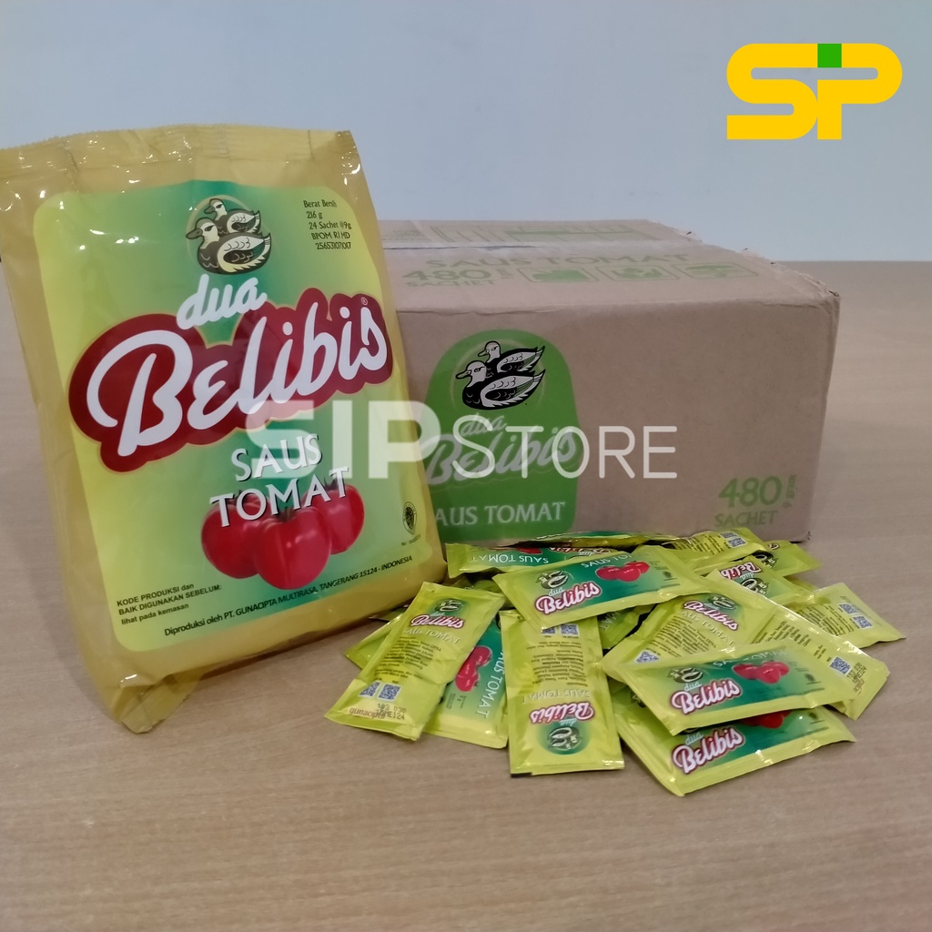 Saos Tomat DUA BELIBIS / Saus Sambal / Saus Tomat Belibis Sachet 24 x 9 gr