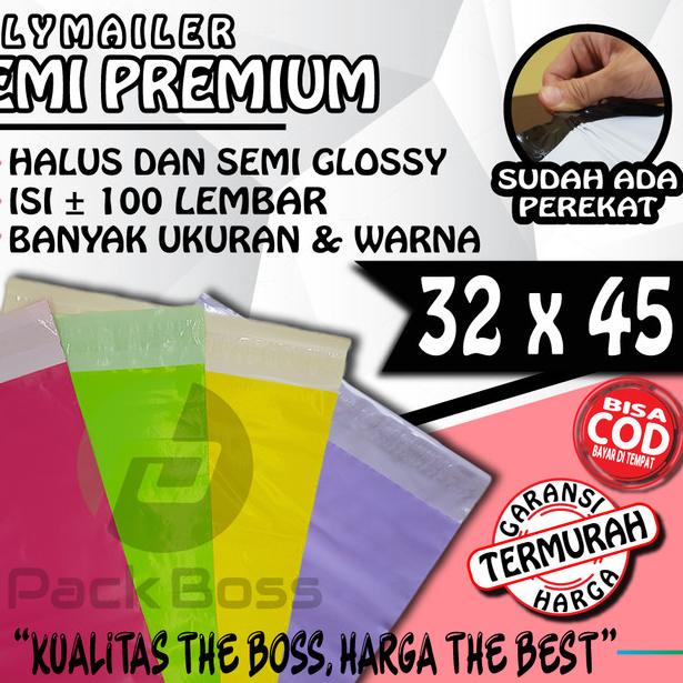 

32x45 UNGU SEMI PREMIUM POLYMAILER PACKAGING ONLINE ADA PEREKAT