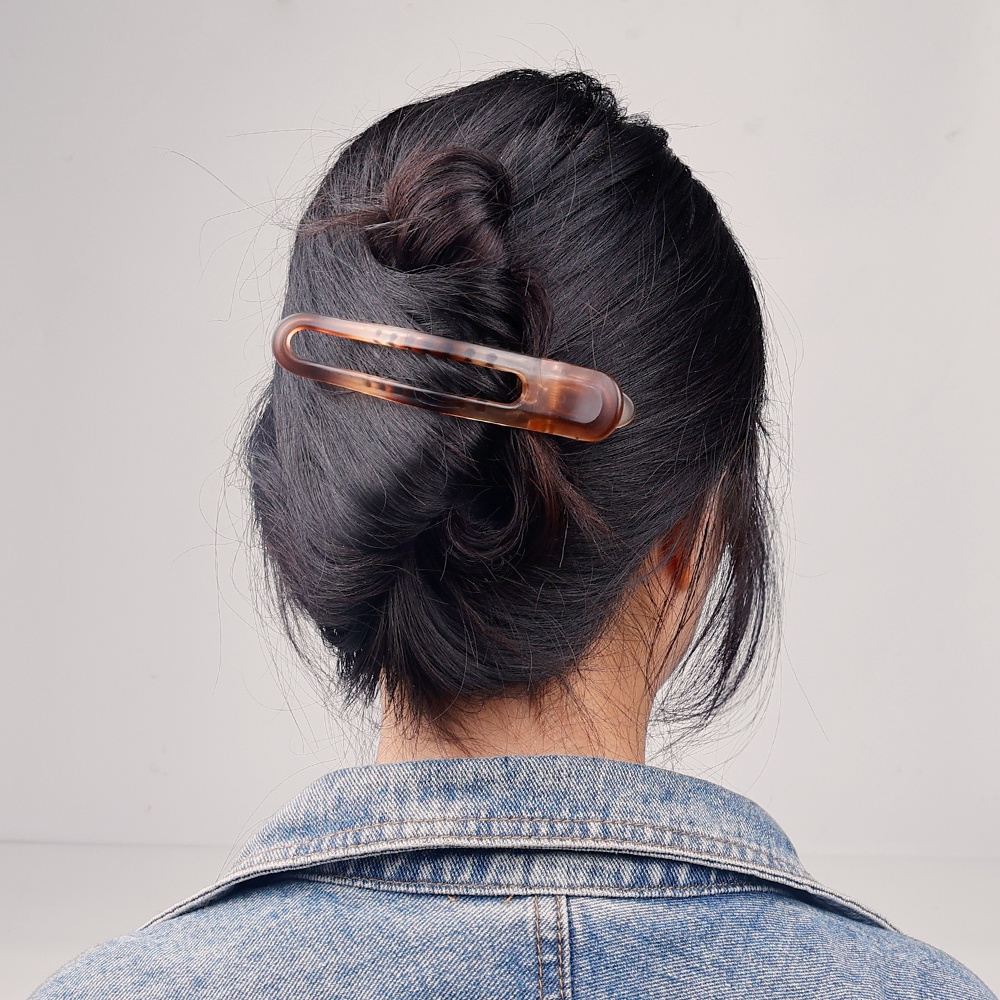 Jepit Rambut Besar Ladies Hair clip Ponytail Holder Cewek Sederhana Jepit Rambut Elegan Akrilik Women Hair Claw Vintage Aksesoris Rambut Hiasan Kepala Matte Korean INS Style duckbill clip