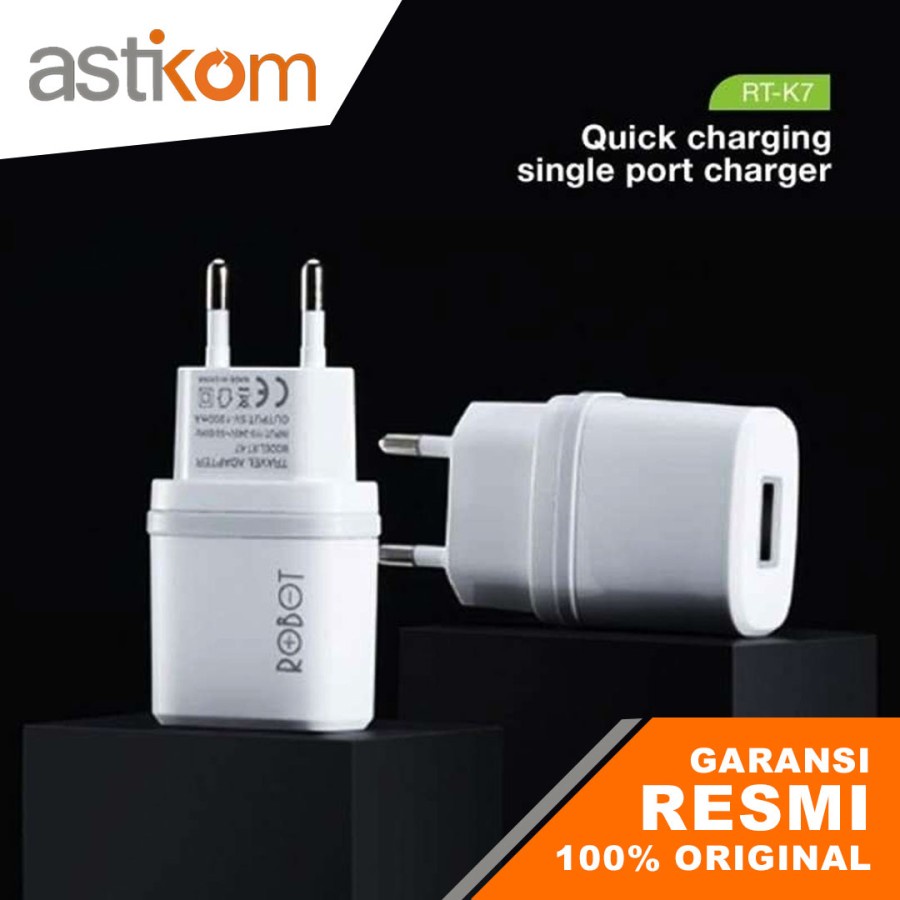 Charger HP ROBOT RT-K7 Quick charge Output 5V/1A CHarger Murah