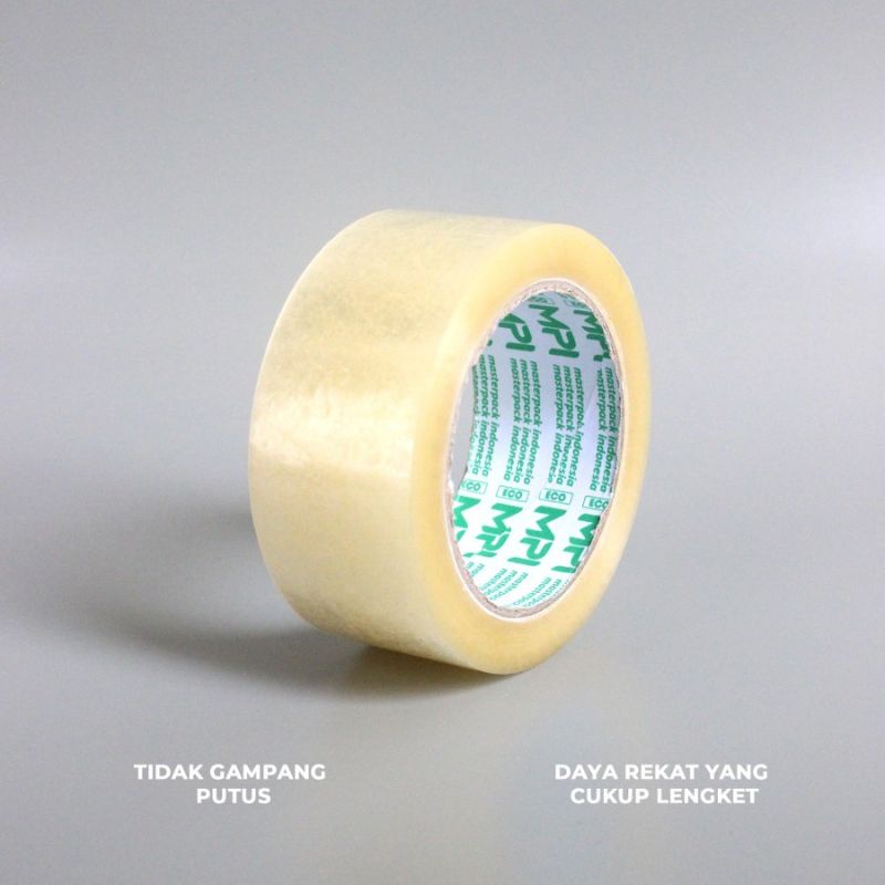 Lakban Bening - Lakban Cokelat MPI Ekomonis 45mm x 100 Yard Solasi Tape HPTAPE SOLASI