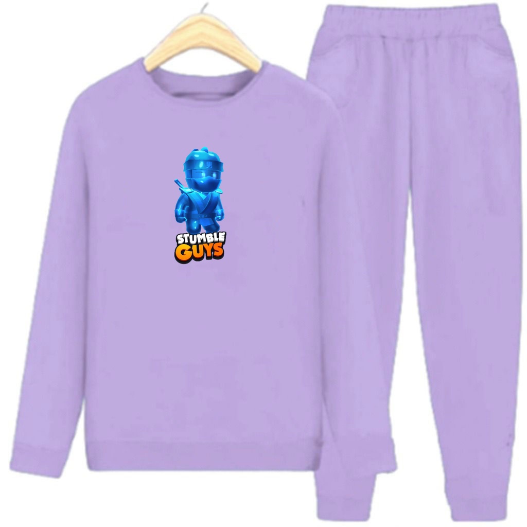 Setelan Anak Sweater Stumbel Blue Dinamitor Crewneck/one set/ Sweater + Celana