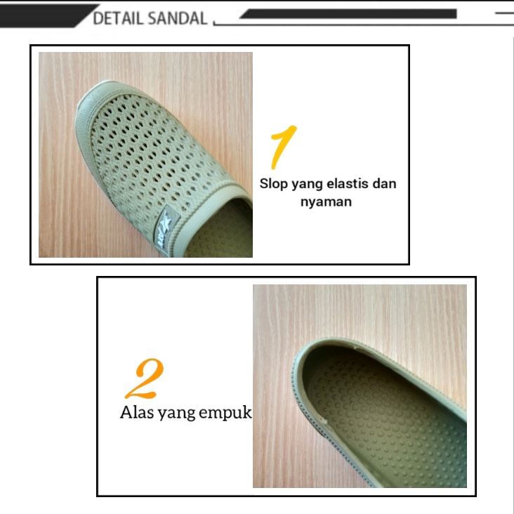 gos ATT AKL 162 SEPATU KARET SLIP ON Sepatu Cewek Anti Air Empuk Tidak Lecet Ringan