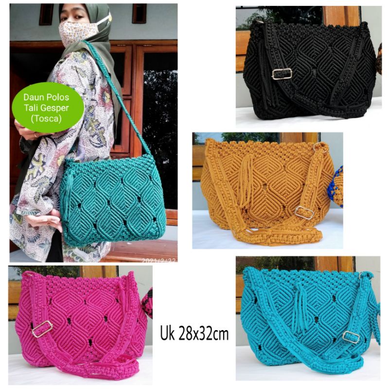 Paket Super Hemat Tas Talikur set Dompet Rajut /Tas Rajut Selempang Tali Kur /Grosir Tas Tali Kur