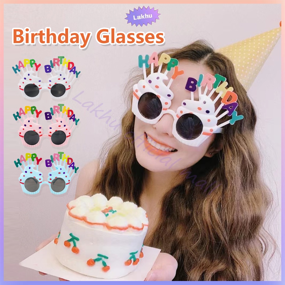 Lakhu kacamata happy birthday anak dewas/Kacamata Kreatif lucu