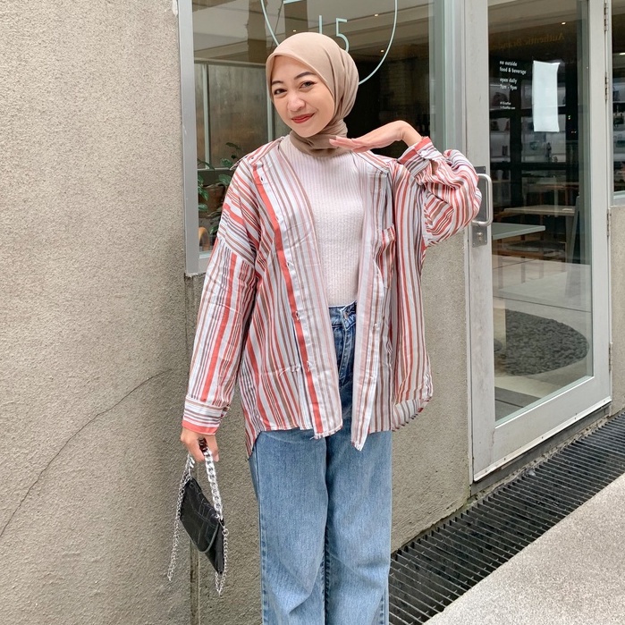 KEMEJA BLOUSE SALUR FRISKA KATUN RAYON PREMIUM SHIRT B617