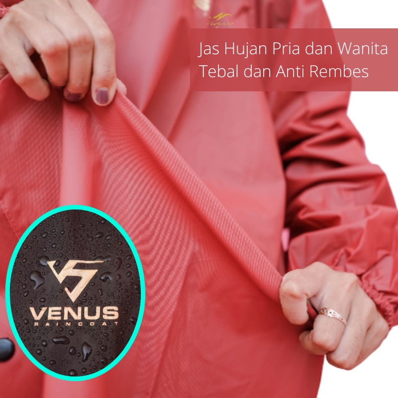 Jas Hujan Pria dan Wanita Murah Tebal Anti Rembes Merk Venus dan Monza