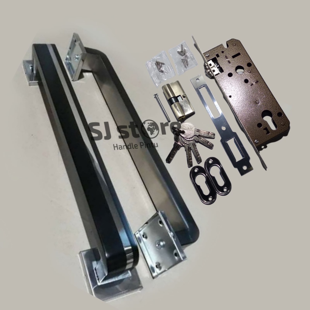 1 set handle pintu kunci pintu rumah minimalis gagang tarikan pintu mewah pegangan pintu stainless murah