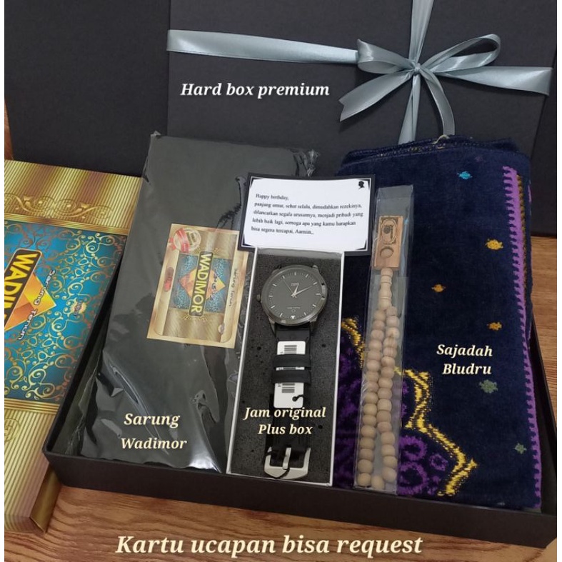 HAMPERS COWOK KADO ULTAH COWOK MUSLIM (HARD BOX PREMIUM)