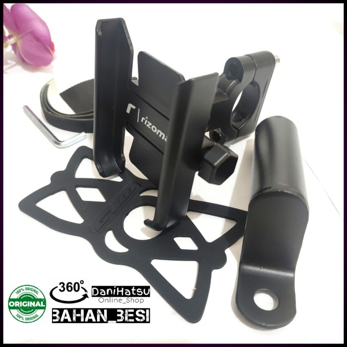 Phone Holder Motor Hp Besi Spion Stang Yamaha Honda Nmax Vario Beat Pn