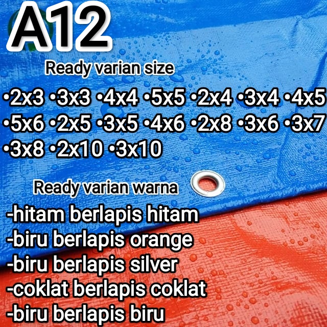 TERPAL A12 UKURAN TANGGUNG 4X6 4X4 4X5 DLL