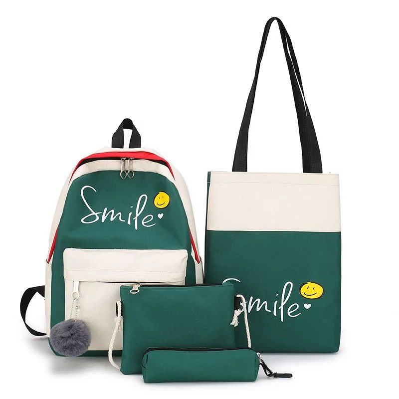 Arifirn Tas Smile - Tas Ransel Sekolah Anak | Tas Beranak isi 4pcs