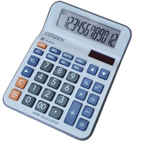 

Calculate Kalkulator Ct 8622 Calculator Dagang 12 Digit Citizen Ct-8622